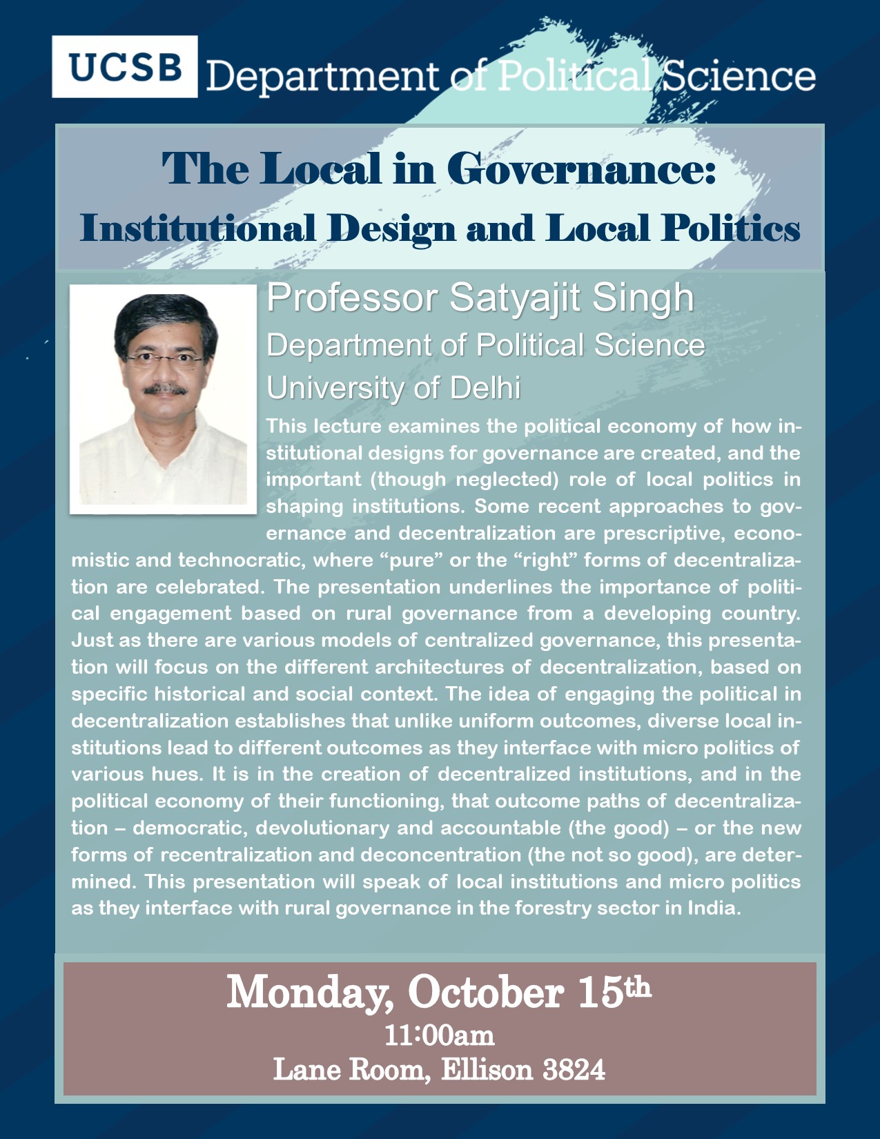 The Local in Governance: Institutional Design and Local Politics Event Image