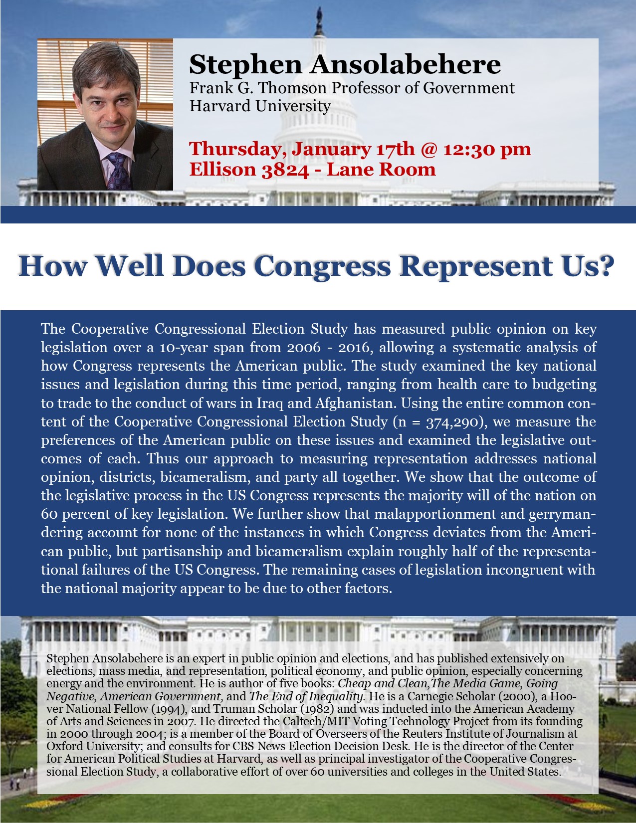 How Well Does Congress Represent Us? Event Image