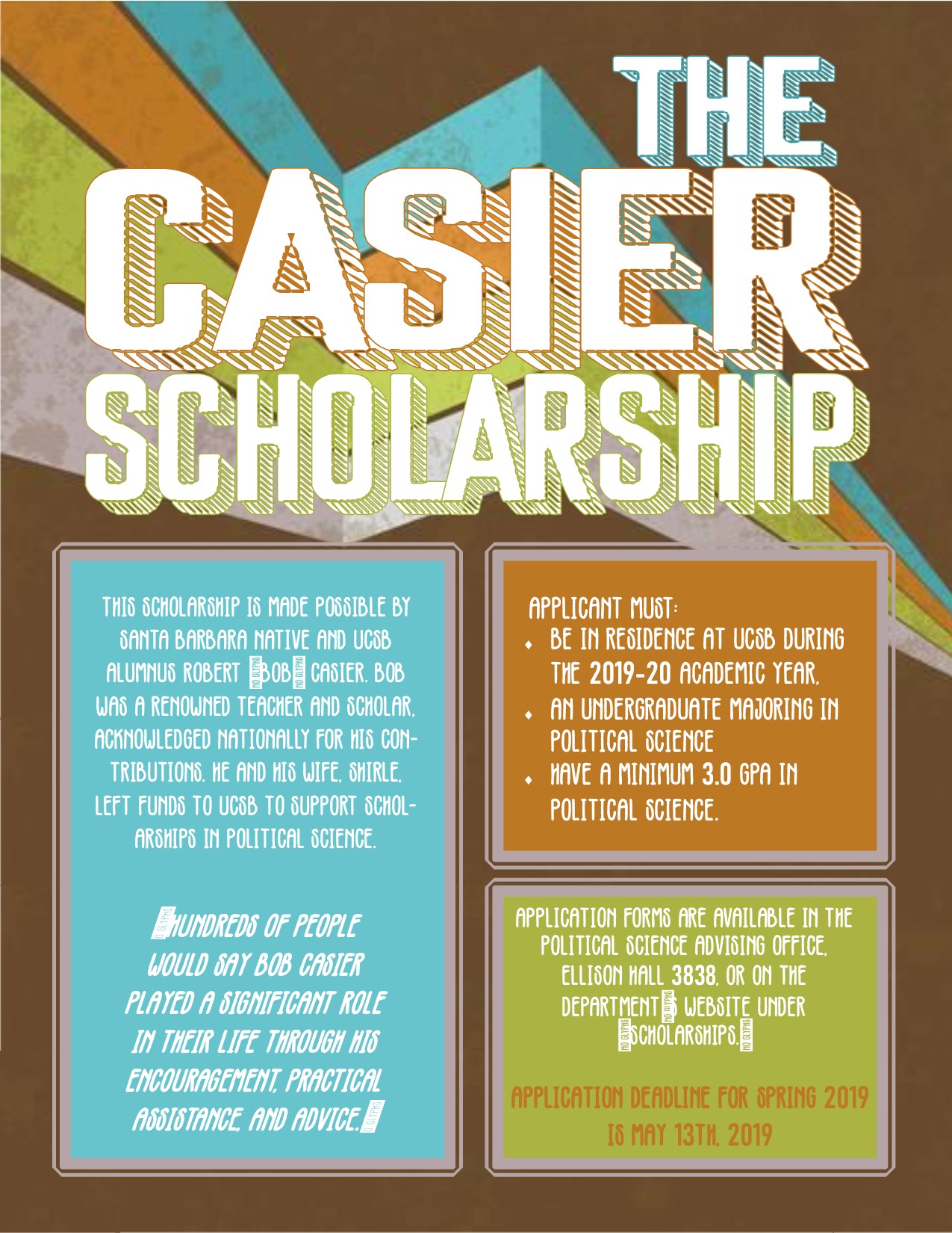 The Casier Scholarship Spring 2019 | Department of ...
