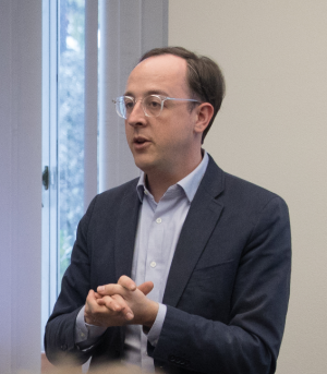 Headshot of Professor Matto Mildenberger speaking