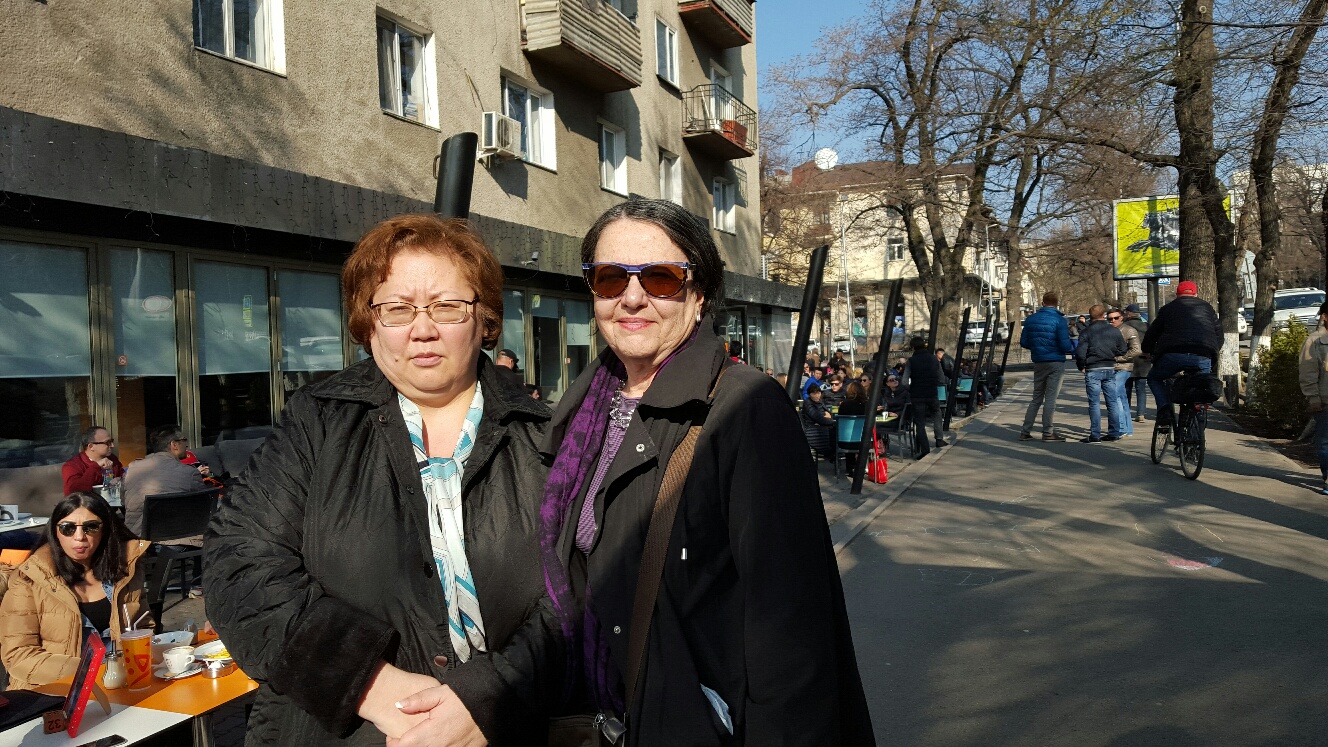 Professor Kaplan (right) with Professor Gulnar Nasimova