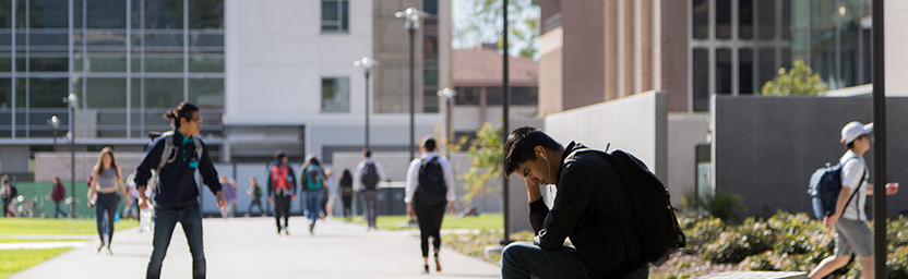 Students on campus, UC Santa Barbara